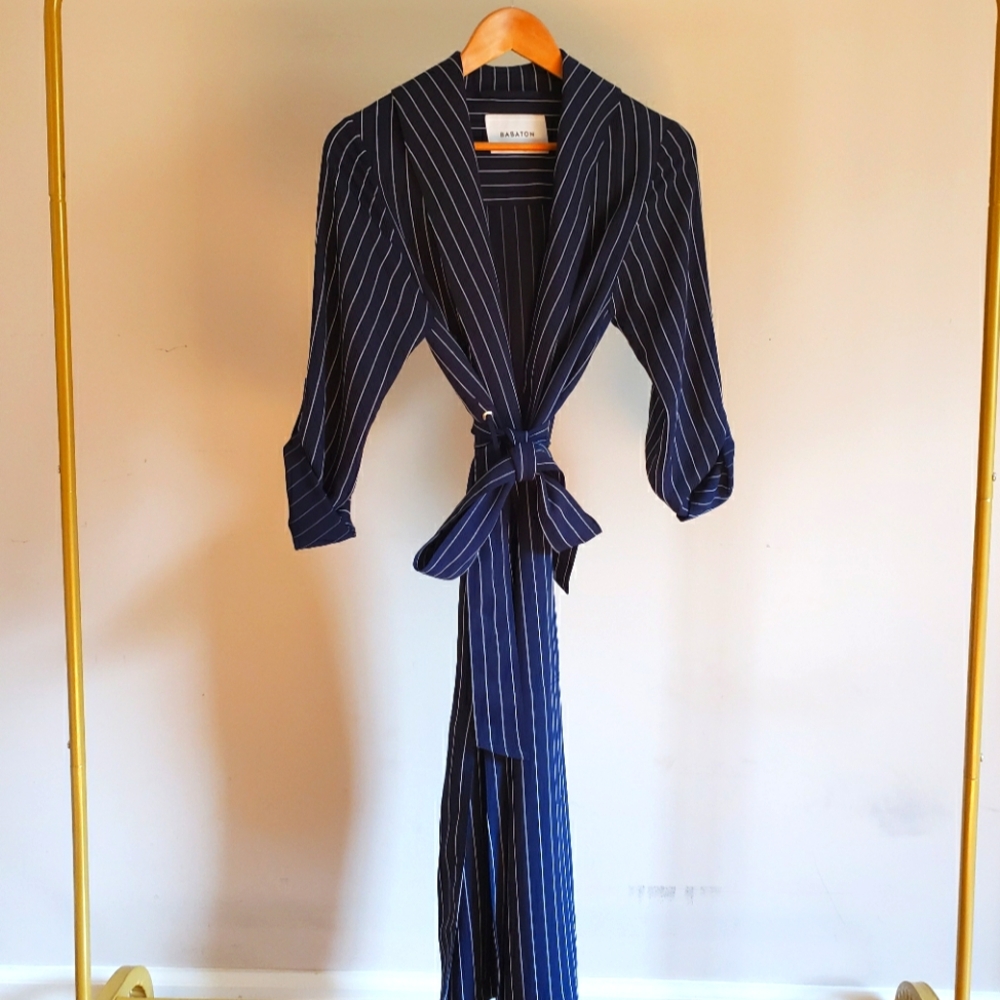 BABATON Deep Navy Striped Kahlo Robe